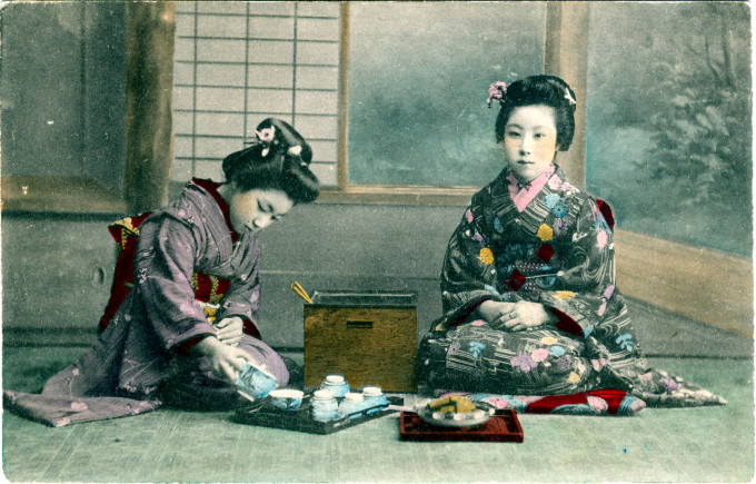 Tea time, c. 1910.