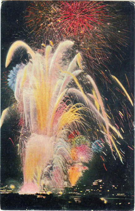 Sumida River fireworks, c. 1940.