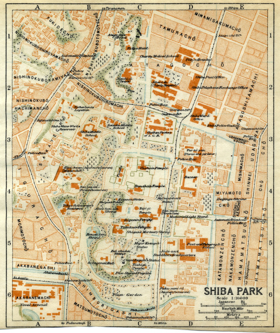 Map: Shiba Park, c. 1940.