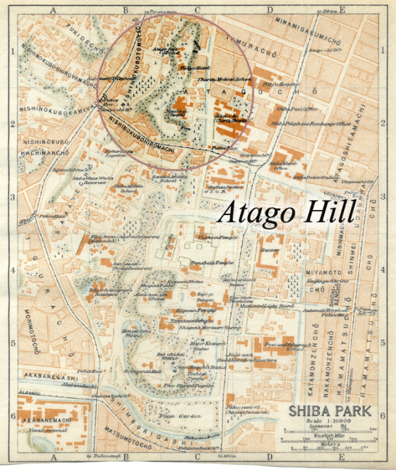 Map: Atago Hill, 1941.