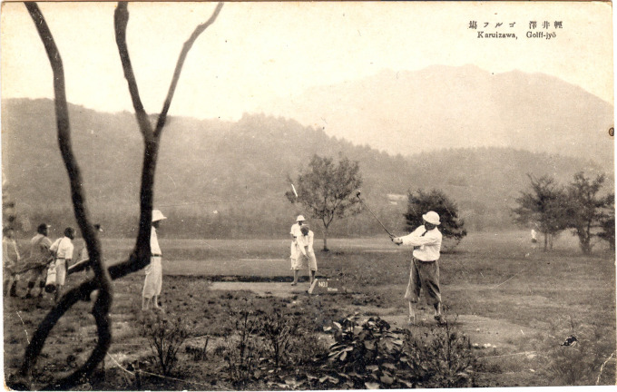 Golfing at Karuizawa, c. 1930.