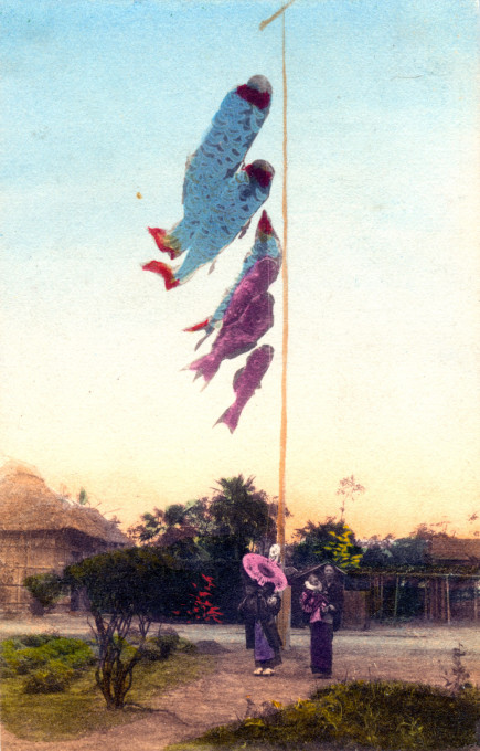 Koi banners for Boys' Day, c. 1910.
