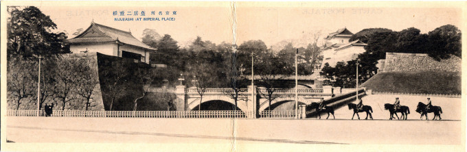 "Nijubashi at Imperial Palace," c. 1910.