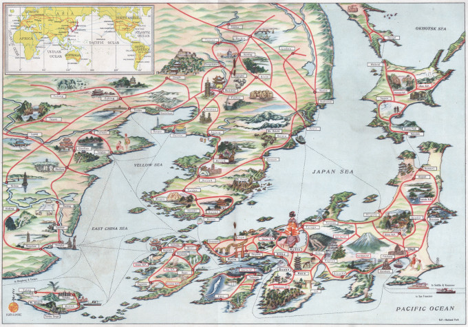 Map: Japanese Empire, c. 1940.