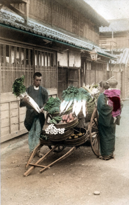 Vegetable vendor, c. 1910.