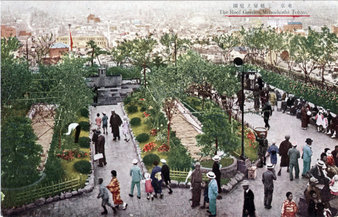 Roof garden, Mitsukoshi department store, c. 1930.