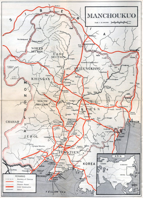 Map: South Manchurian Railway, 1932.