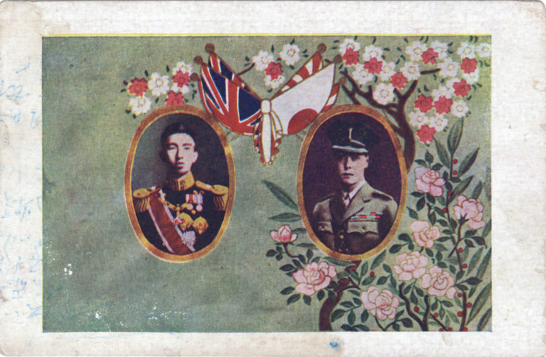 Crown Prince Hirohito (left) and Edward Prince of Wales, April 1922